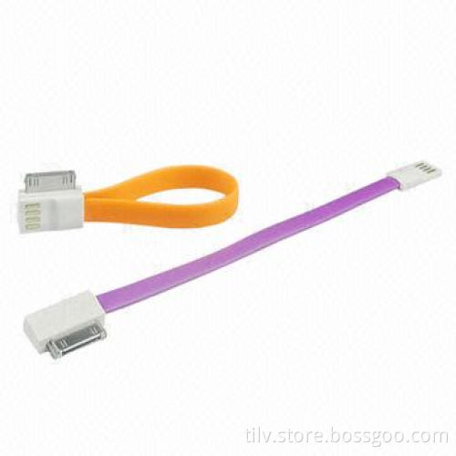 Durable Magnet 30-pin USB Cable for iPhone 4, Sync Data & Charger Cable